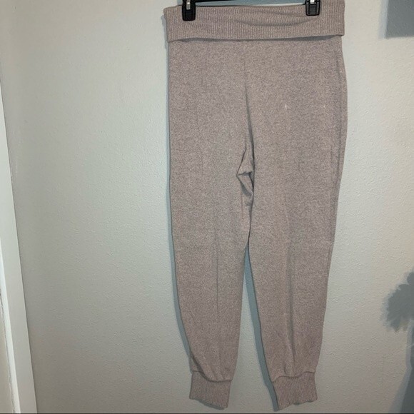 Aerie neutral fold over waistband loungewear joggers size medium - Picture 4 of 8